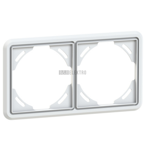 Rámeček  pro interiérové zásuvky dvojnásobný 9022 PCE bílá