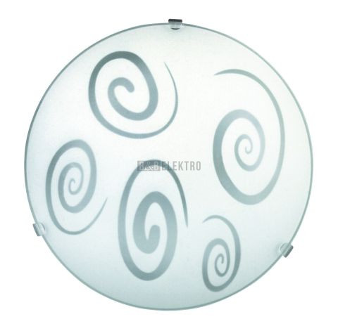 Svítidlo RABALUX 1822 Spiral, stropní svítidlo bílá-průsvitná E27, 1x60W, IP20