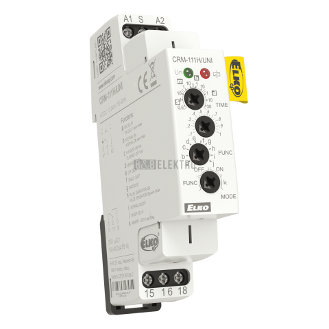 CRM-111H/UNI Multifunkční časové relé s potlačením zpoždení ELKO ep