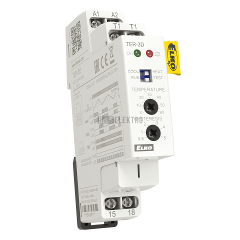 Elko TER-3D Jednoduchý termostat AC/DC 24-240 V
