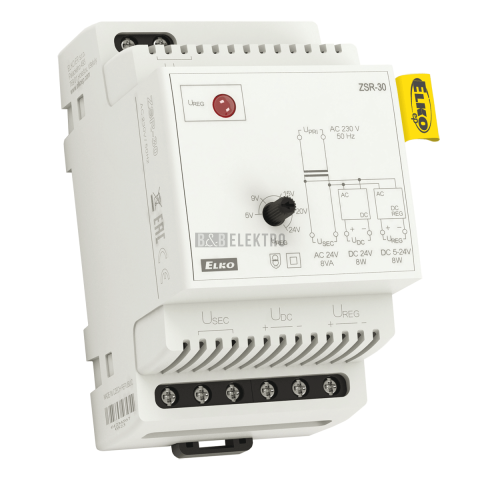 Elko ZSR-30 Regulovatelný stabilizovaný zdroj AC 230V