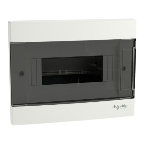Rozvodnice 8-modulů pod omítku (1x8M) EASY9 EU kouřové průhledné dveře Schneider Electric EZ9EUA108