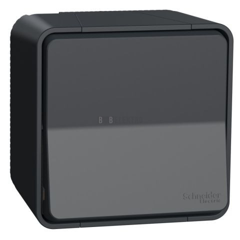 Mureva Styl MUR35026 Kompletní tlačítko řazení č.1/0, IP55, povrchové, Antracit, Schneider