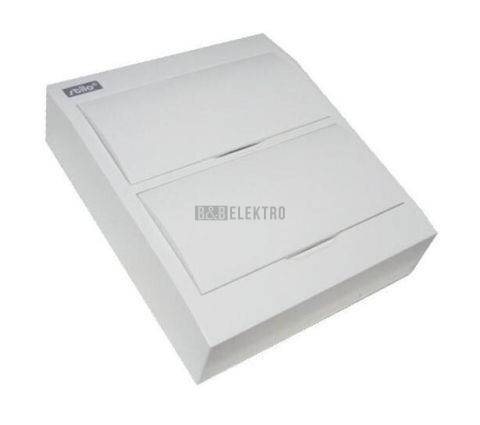 Rozvodnice  24-modulů na omítku IP30 bílá, bílé dvířka nástěnná STI471-24 stilo