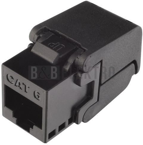 Konektor RJ45 KEYSTONE Cat.6 UTP (nestíněný) Solarix SXKJ-6-UTP-BK-SA