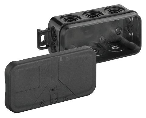 Krabice rozbočovací na povrch Mini 25-L/sw IP55 89x43x38mm černá Spelsberg 31010801