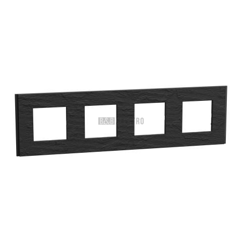 Unica Deco NU600877 Rámeček čtyřnásobný Slate Schneider
