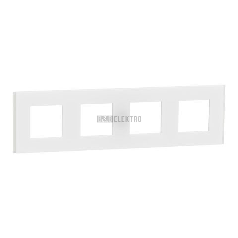 Unica Deco NU600879 Rámeček čtyřnásobný Translucent white Schneider