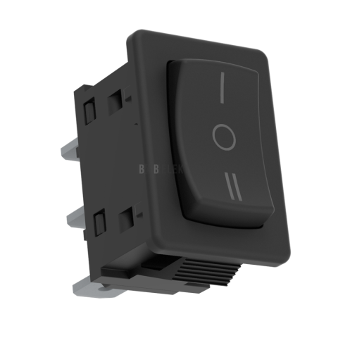 Elko USS-04 Spínač + tlačítko se střední polohou max. 250 V