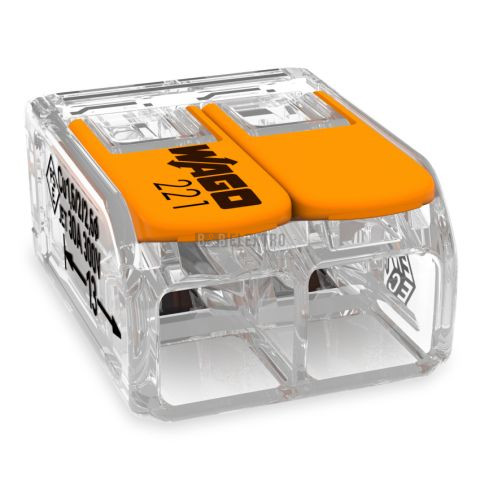 Svorka krabicová 2x6mm 221-612 bezšroubová pro flexibilní vodiče WAGO