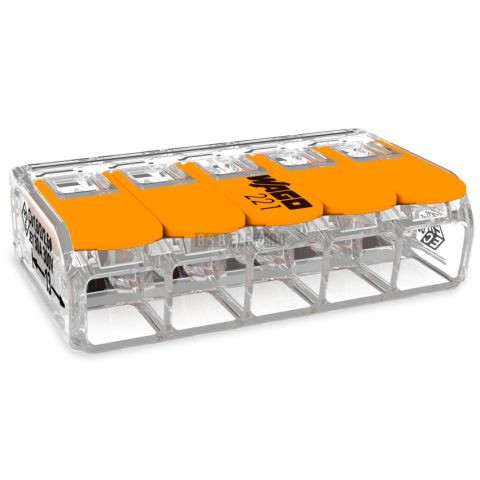 Svorka krabicová 5x6mm 221-615 bezšroubová pro flexibilní vodiče WAGO