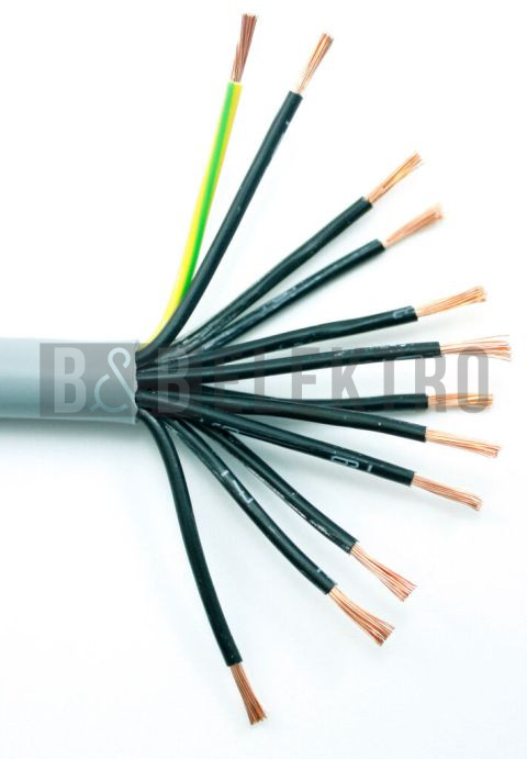 Kabel YSLY-JZ 12 x 1,5 ovládací měděný pro pevné i pohyblivé uložení