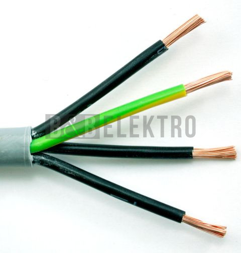 Kabel YSLY JZ  4 x 1 ovládací měděný pro pevné i pohyblivé uložení